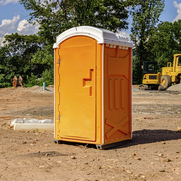 how often are the portable restrooms cleaned and serviced during a rental period in Laird Hill TX